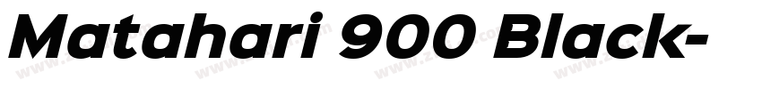 Matahari 900 Black字体转换